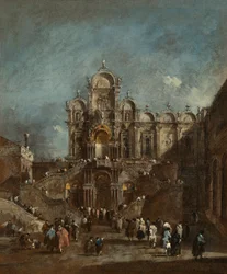 Temporäre Tribüne auf dem Campo San Zanipolo, Venedig, ca. 1782